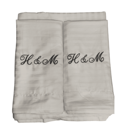 Σετ Σεντόνια ( 4 τεμ ) & Μαξιλαροθήκες με Κέντημα Μονογραμμάτων