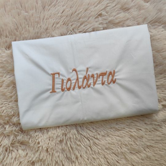 Σεντόνι Κούνιας 120x160 με Κέντημα 