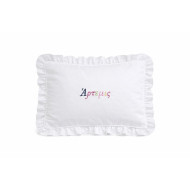 Μαξιλαροθήκη 35 x 45cm, Παιδική με Πολύχρωμο Κέντημα - Όνομα