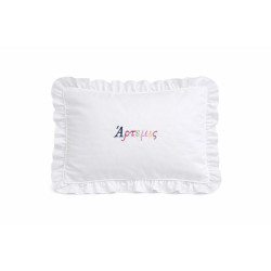 Μαξιλαροθήκη 35 x 45cm, Παιδική με Πολύχρωμο Κέντημα - Όνομα