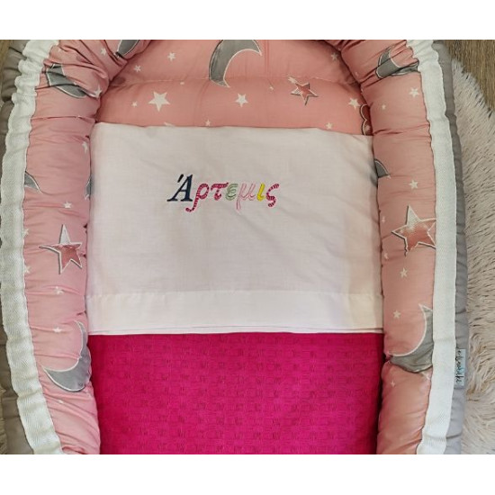 Σετ Σεντόνια Κούνιας 120x160 με Πολύχρωμο Κέντημα 